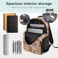 thumbnail image 5 of Aplkyhs School Backpack for Boys Girls Ages 6-18 Ergonomic Padded Adjustable Straps Large Capacity Multi Compartment Bookbag for Elementary Middle High School Capybara Orange, 5 of 7