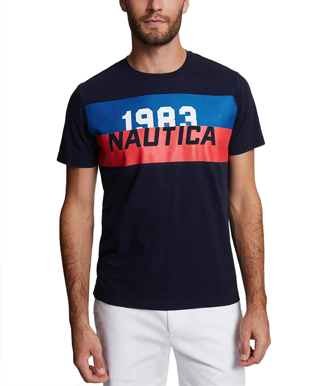 Nautica - Nautica Mens Heritage SS Crew Neck T-Shirt, Adult - Walmart ...