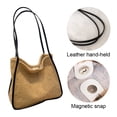thumbnail image 3 of Bolso de hombro de felpa con patrón de leche Hukapapa, popular bolso esponjoso para las axilas de otoño e invierno, 3 of 6