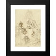 thumbnail image 2 of Jacopo Palma il Giovane 18x24 Black Modern Framed Museum Art Print Titled - Studies of Christ Healing the Blind Man, Saint Philip Benizzi and Saint Sebastian (C. 1611), 2 of 5