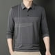thumbnail image 5 of Blusa y camisa de manga larga con cuello vuelto para hombre, pijama deportivo para el hogar, camiseta de color liso, blusa deportiva de poliéster para hombre, 5 of 6