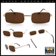 thumbnail image 2 of SA106 Mens Retro Vintage Rectangle Metal Rim Sunglasses, 2 of 7