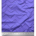 thumbnail image 1 of Soimoi Purple Rayon Fabric Artistic Waves Abstract Print Sewing Fabric Yard 42 Inch Wide, 1 of 3