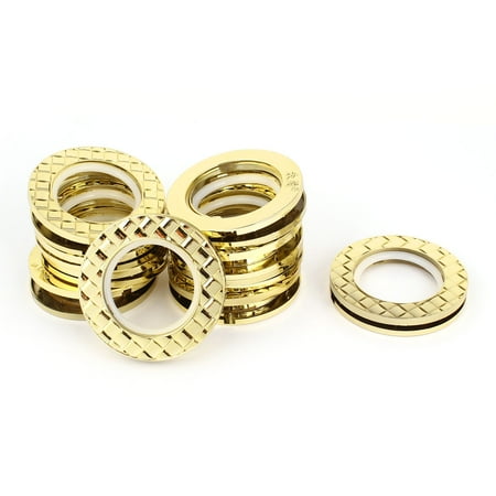 Unique Bargains 10pcs Gold Tone Plastic 76mm Outer Dia Roman Blind