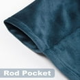 thumbnail image 5 of DriftAway Velvet Tie Up Valance for Kitchen 20 Inches Long Rod Pocket Room Darkening Tie up Shade Adjustable Short Curtain for Small Window Bathroom Living Room Bedroom 1 Panel Peacock Blue, 5 of 7