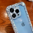 thumbnail image 4 of Clear Glitter Case for iPhone 15 Plus, Cute Luxury Bling Sparkly Diamond Rhinestone Camera Protection Soft TPU Bumper Shockproof Women Girls Slim Protective Case for iPhone 15 Plus 6.7",Clear, 4 of 4