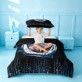 thumbnail image 2 of meiyoeat Boys Baseball Sport Games Twin Duvet Cover,Modern Geometric Honeycomb Pattern Twin Bedding For Kids,Black Reversible,2pcs(No Comforter), 2 of 6
