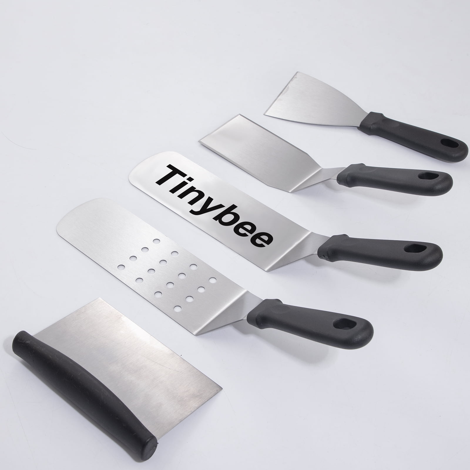 Tinybee Stainless Steel Metal Spatula SetTeppaniyaki SpatulasGriddle