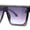 Slate Purple, variant on Mobster Flat Top Shield Horn Rimless Plastic Sunglasses White Purple