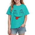 thumbnail image 5 of Amidoa Crewneck Boys Short Sleeve Cotton Graphic T-Shirts Summer Cute&nbsp; Casual Tee for Kids Mint Green,7 Years, 5 of 6