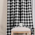 thumbnail image 5 of Buffalo Check Plaid Curtains for Living Room, Bedroom Farmhouse Gingham Style Cotton Texture Rod Pocket Semi Curtain Drapes, Black, 52 x 84 Inch(2 Panels), 5 of 6