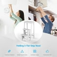 thumbnail image 5 of Resenkos Folding Stool, Step Ladder,3 Tier Step Stool 3 in 1 Folding Ladder Bench-White, 5 of 8