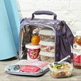 thumbnail image 6 of JAXX by Fit+Fresh, 5pc Meal Prep Lunch Bag, for Adults Insulated Lunch Bag, Camo Plum, 6 of 20
