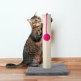 thumbnail image 5 of Cat Scratching Post ? Scratcher for Cats and Kittens with Sisal Rope and Square Base Hanging Toy Ball for Interactive Play by PETMAKER (17 Inch), 5 of 7