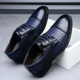 thumbnail image 4 of Men's Business Casual Dress Shoes Classic Wingtip Lace-Up Brogues Modern Formal Woven Leather Oxfords, 4 of 6