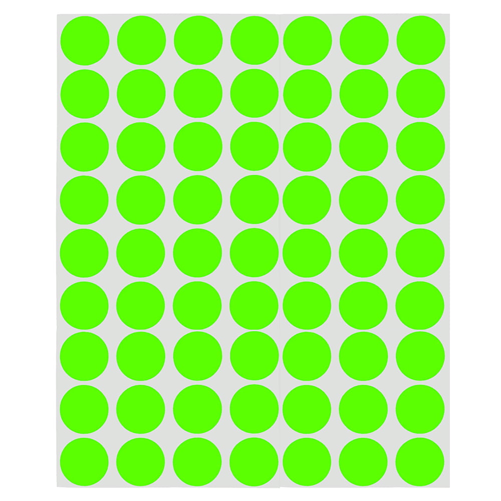 $.99 Cent Preprinted Price Stickers - Pegatinas redondas circulares de 1.5  pulgadas en verde neón fluorescente para tienda al por menor, venta de
