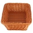 thumbnail image 4 of Food Basket, Smooth Coffee Color Retro Appearance Safe Environmentally Friendly Imitation Rattan Material, Food Organizer Storage for Family Living Room, Dining Room, 4 of 7