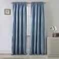 thumbnail image 3 of RT Designers Collection Panneau de Rideau Simple Jacquard Bleu Belge Brillant 54 x 84 Po. Poche pour Tringle, 3 of 4