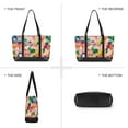thumbnail image 6 of FORMRS Canvas Laptop Tote Bag for Women with 15.6" Computer Compartments Shoulder Handbag, Pink Colorful Circles, 6 of 7