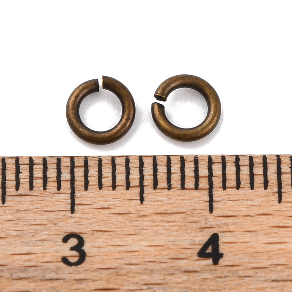 Brass Open Jump Rings Cadmium Free Lead Free Bronze 5x1mm Inner Diameter: 3mm 7142pcs/500g