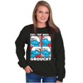 thumbnail image 3 of The Smurfs Current Mood Grouchy Sweatshirt for Men or Women Brisco Brands S, 3 of 6