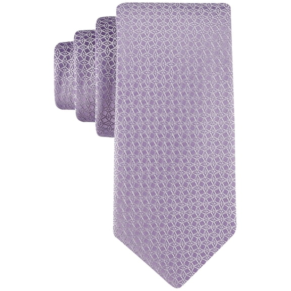 Calvin Klein Mens Regular fit Tie Necktie One Size Purple Grace Geometric