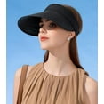 thumbnail image 5 of Sun Hats for Women, Beach Hats for Women, Pink Summer Large Brim Straw Hat with 1pc Brown Hat Hook is Equipped with An Adjustable Elastic Buckle and The Inside is Equipped with A Sweat Band, 5 of 6
