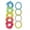 Neon, variant on Confetti 9 Piece Hair Set- 5 Pastel Scrunchies and 4 Coil Hair Tie, Gift,CF85738