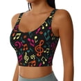 thumbnail image 2 of Fuzoiu Music Notes Print Women's Sports Vest,U-Back Sports Tank,Gym Vests,Athletic Sleeveless Shirts,Exercise Undershirts,Yoga, Gym, and Dance Wear-X-Large, 2 of 8