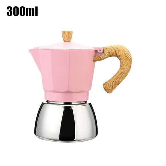 Allume Moka Pot, Stainless Steel Moka Stovetop Espresso Maker Coffee Moka Pot Pink