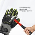 thumbnail image 3 of 1 Pair Safety Work Gloves ANSI Cut Level 4 Impact Resistant TPR Knuckle Protection for Construction Gardening Mechanics, 3 of 7