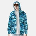 thumbnail image 4 of Sigee Blue Kyanite Print UPF50+ Men's Sun Protection Hoodie Shirt SPF UV Shirt Long Sleeve Fishing Outdoor Lightweight, S-3XL, 4 of 9