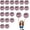 Black+Pink, variant on 20 PCS Cheerleading Poms, 13.8inch Sports Dance for Sports Team Spirit Cheering with Finger Rings