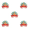 thumbnail image 3 of VONKY DIY Plume Eyeglasses Frame Carnival Theme Parties Decorative Eyewear Red frame 5Set, 3 of 6