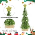 thumbnail image 6 of Flocked Christmas Tree Mini Christmas Tree with Star Plastic Winter Snow Ornaments Tabletop Trees for Holiday Party Room Decor Home Table Top Christmas Decoration Diorama Models 1 Pcs(Green), 6 of 6