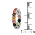 thumbnail image 3 of Genuine 5.00 Carat Round Shaped Natural Tourmaline Multi-Color Hoop Earrings In 925 Sterling Silver, 3 of 4