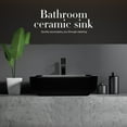 thumbnail image 4 of FULLWATT Bathroom Sink Ceramic Rectangle Vessel Basin Porcelain Faucet Pop Up Drain Set, 4 of 10
