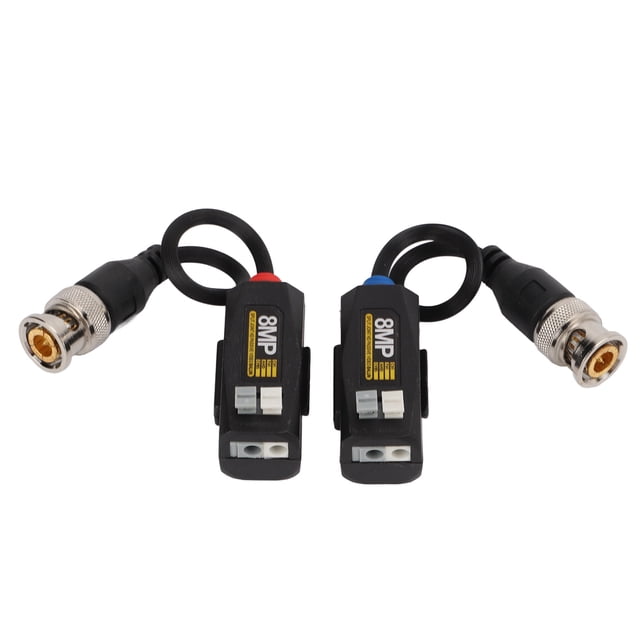 Passive Video Balun Transceiver, Video Balun Real Time Transmission Protection Antistatic 4K 8MP For AHD CVI TVI CVBS Camera