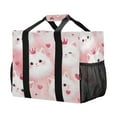 thumbnail image 2 of Large-capacity handheld storage bag Thickened picnic travel bag oversized clothing luggage organizing bag Adorable White Cat Faces, 2 of 8