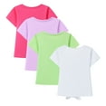 thumbnail image 5 of HILEELANG Big Girls 5-16Y Hot Pink Lavender Light Green White Cotton Short Sleeve Crewneck T Shirt Tee Size 12-13Y, 5 of 6