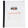 School Smart Stitched Cover Composition Book, No Margin, 8-1/2 x 7 Inches, 72 Pages