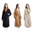 thumbnail image 4 of Jumpingount Otoño Invierno mujer manga larga Color sólido botón viento abrigo fiesta frente abierto ropa con bolsillos laterales ropa regalo de Abrigos y chamarras Beige M Jumpingount AP013344-08, 4 of 6