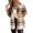 Beige, variant on AELand Flannel Plaid Shirt for Women Button Down Jackets Long Sleeve Shackets Ladies Blouses Coat