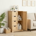 thumbnail image 4 of Ktaxon Wooden Bathroom Floor Cabinet, Side Storage Organizer with 4 Drawers, 1 Cupboard & 2-Shelves, Wood, 4 of 24