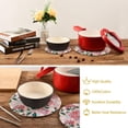 thumbnail image 6 of FREEAMG Rose Round Trivets Pot Holders 2 Pcs, Heat Resistant Cotton Thread Weave Trivets for Hot Dishes, Cooking, Baking, Farmhouse, Kitchen Decor, 6 of 7