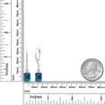 thumbnail image 3 of Gem Stone King 925 Sterling Silver London Blue Topaz and White Topaz Dangle Earrings for Women (6.08 Cttw, Gemstone November Birthstone, Emerald Cut 9X7MM), 3 of 5