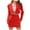 Orange, variant on Meichang Womens 2 Pieces Suit Set Elegant Lapel Collar Cropped Blazer Single Button Blazer Jacket Slim Fit Skirt Solid Suit Set