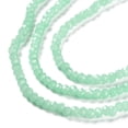 thumbnail image 4 of Baking Painted Imitation Jade Glass Bead Strands Faceted Rondelle Pale Turquoise 3x2mm Hole: 0.8mm about 145~150pcs/strand 34~35cm, 4 of 5