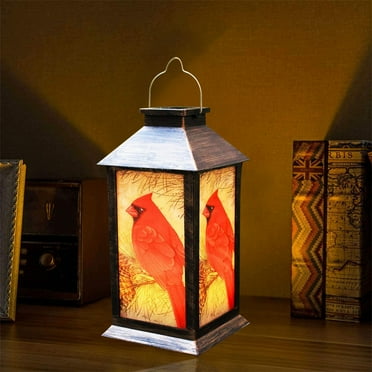syenll Plastic Solar Powered Hanging Lanterns, LED Cardinal Lights Waterproof