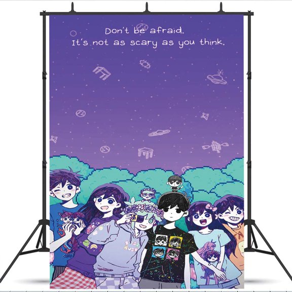Cool Omori Game Backdrop school Taspestry Wall Decor Banner Party Supplies Poster Birthday Decorations Background for Photography Taspestry